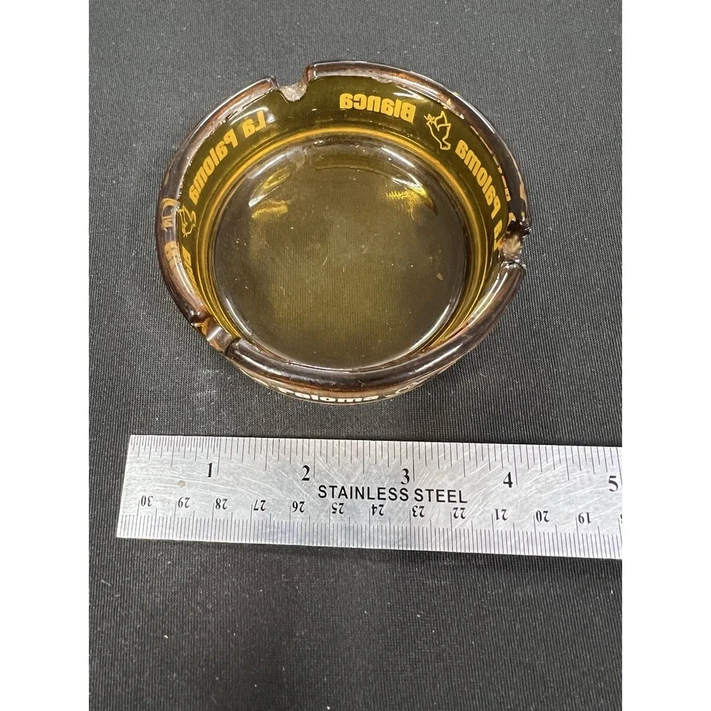 La Paloma Blanca Amber Ashtray‎ Vintage